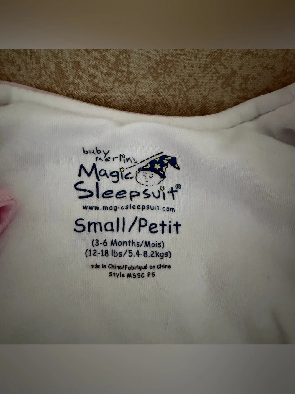 Baby Merlin’s Magic Sleepsuit Pink Size Small 3-6M